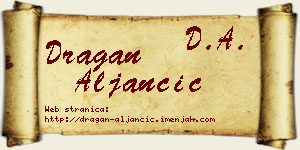 Dragan Aljančić vizit kartica